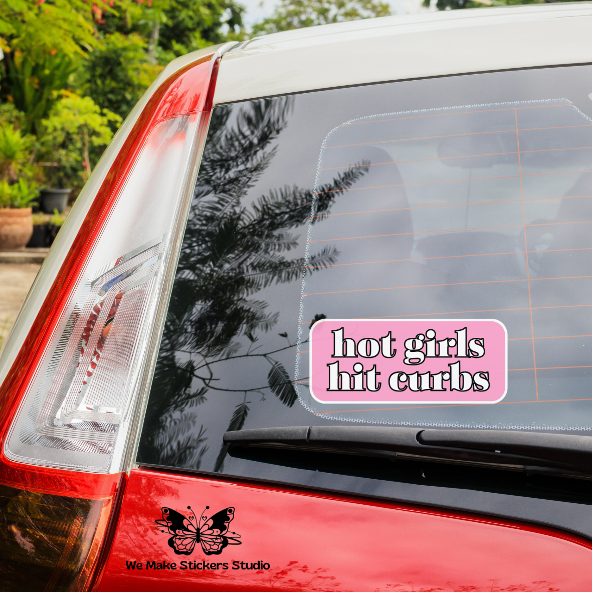 Hot girls hit curbs stickers