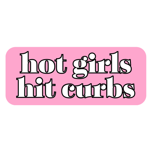 Hot girls hit curbs stickers