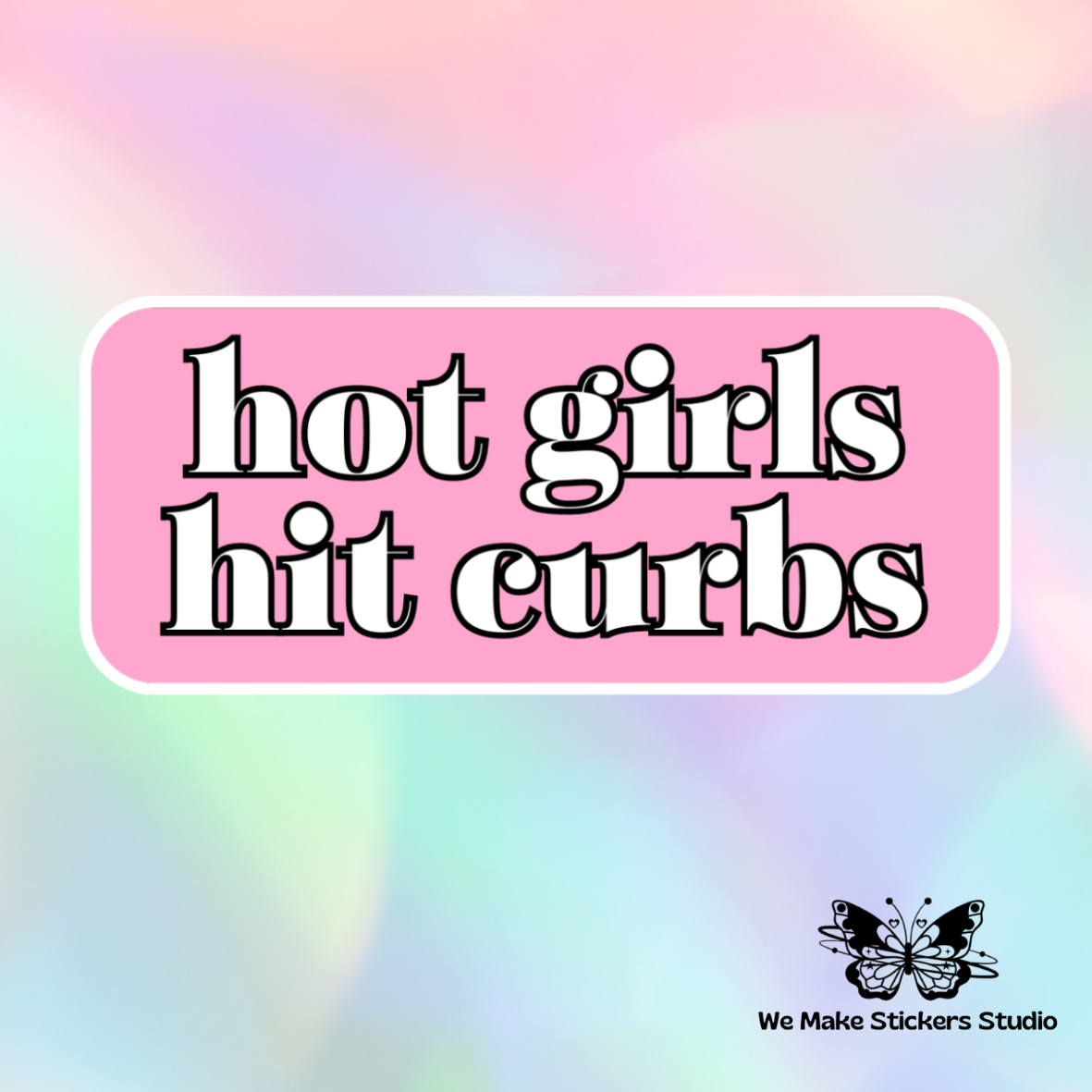 Hot girls hit curbs stickers